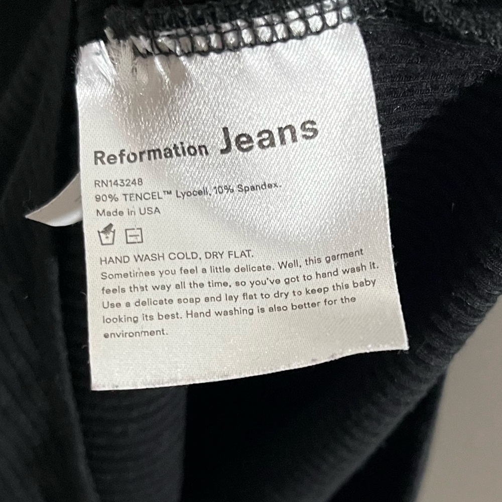 Reformation Gaia Black Ribbed Bodysuit - Picture 8 of 13